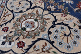 Square Persian Nain Hand Knotted Wool & Silk Rug - 10' 1" X 10' 1"