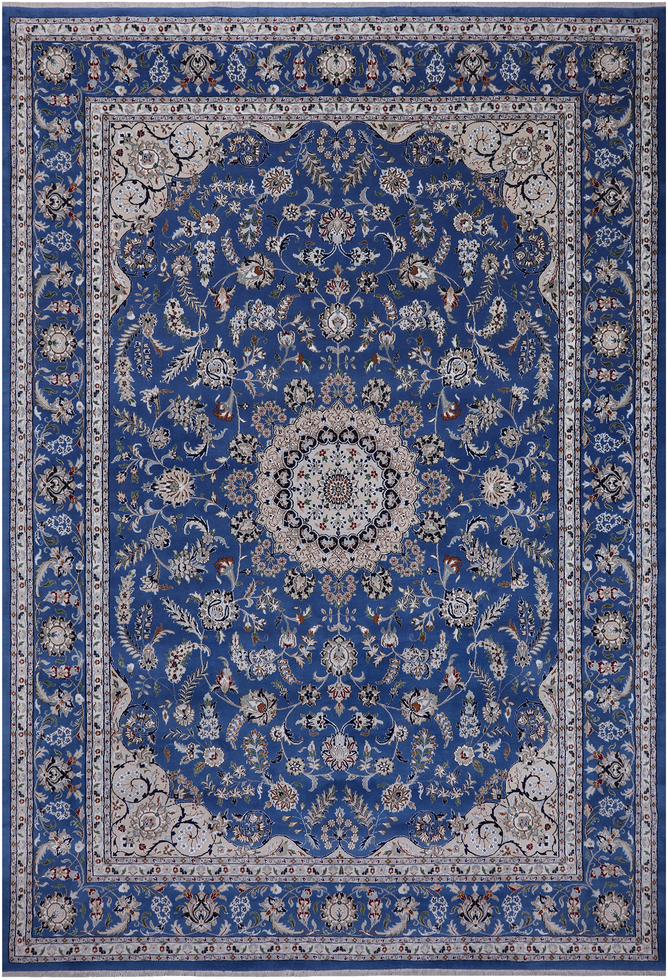 Persian Nain Handmade Wool & Silk Rug - 9' 9" X 14' 0"