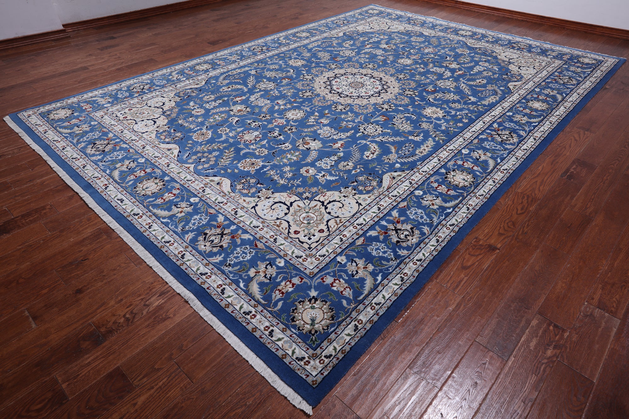 Persian Nain Handmade Wool & Silk Rug - 9' 9" X 14' 0"