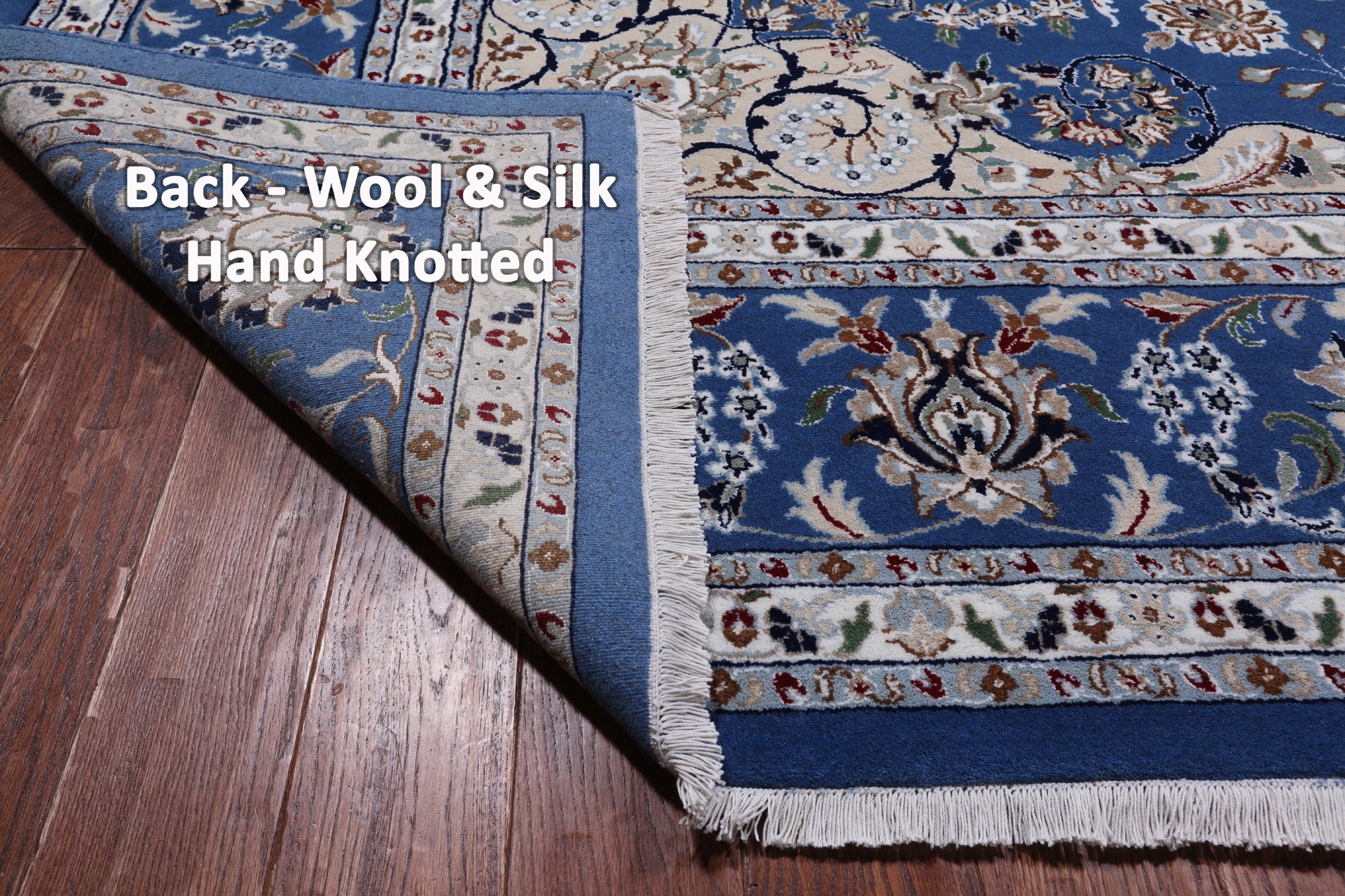 Persian Nain Handmade Wool & Silk Rug - 9' 9" X 14' 0"