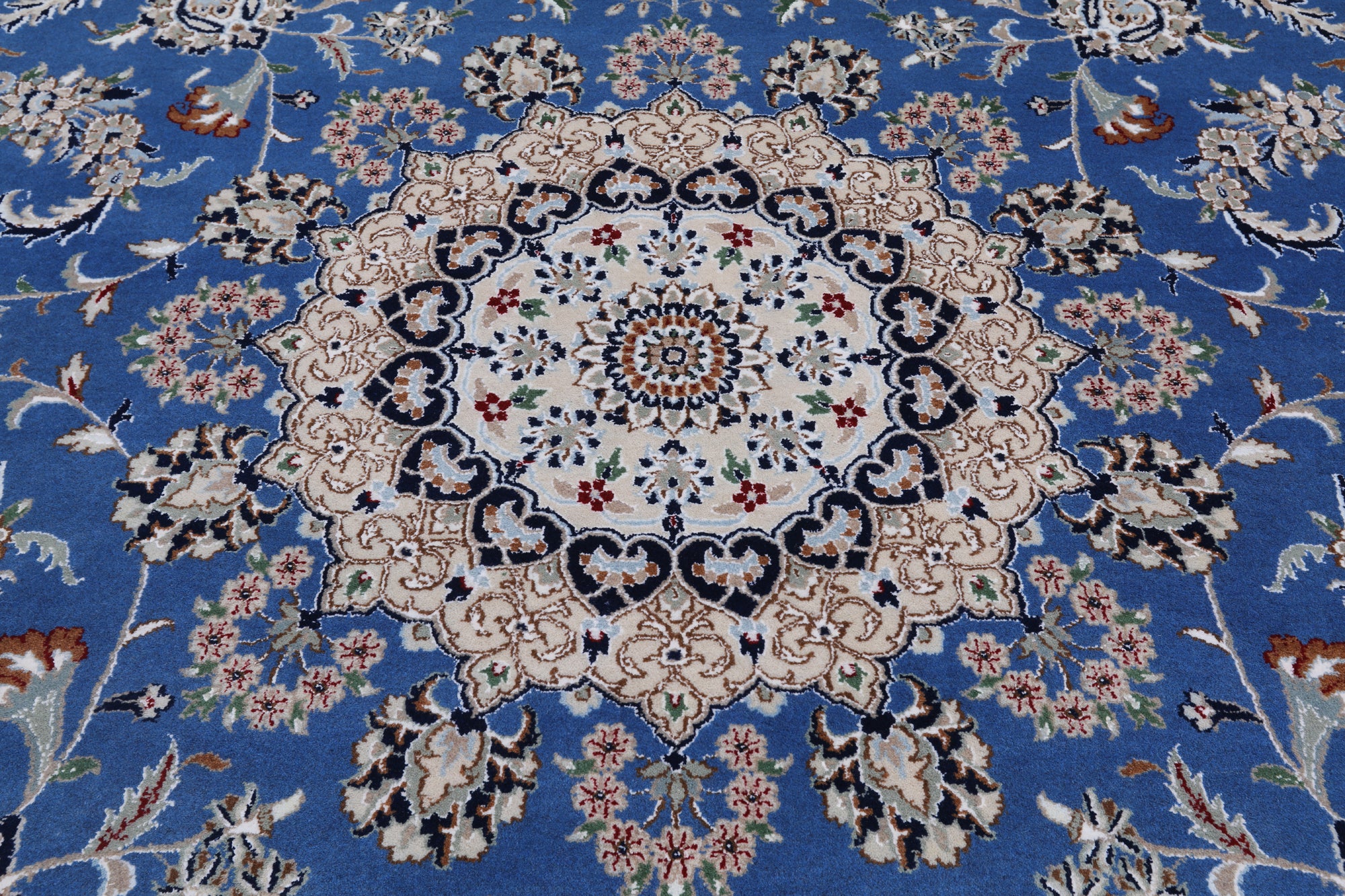 Persian Nain Handmade Wool & Silk Rug - 9' 9" X 14' 0"