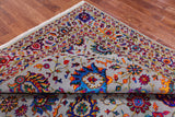 Grey Persian Tabriz Handmade Wool & Silk Rug - 8' 1" X 10' 1"