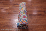 Grey Persian Tabriz Handmade Wool & Silk Rug - 8' 1" X 10' 1"