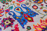 Grey Persian Tabriz Handmade Wool & Silk Rug - 8' 1" X 10' 1"