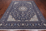 Persian Nain Hand Knotted Wool & Silk Rug - 8' 2" X 10' 2"