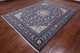 Persian Nain Hand Knotted Wool & Silk Rug - 8' 2" X 10' 2"