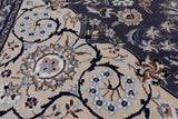 Persian Nain Hand Knotted Wool & Silk Rug - 8' 2" X 10' 2"