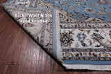 Blue Persian Nain Hand Knotted Wool & Silk Rug - 8' 10" X 12' 1"