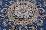 Square Persian Nain Handmade Wool & Silk Rug - 9' 0" X 9' 0"