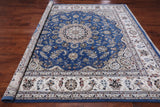Square Persian Nain Handmade Wool & Silk Rug - 9' 0" X 9' 0"
