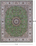 Persian Nain Hand Knotted Wool & Silk Rug - 7' 11" X 10' 0"