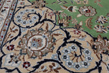 Persian Nain Hand Knotted Wool & Silk Rug - 7' 11" X 10' 0"