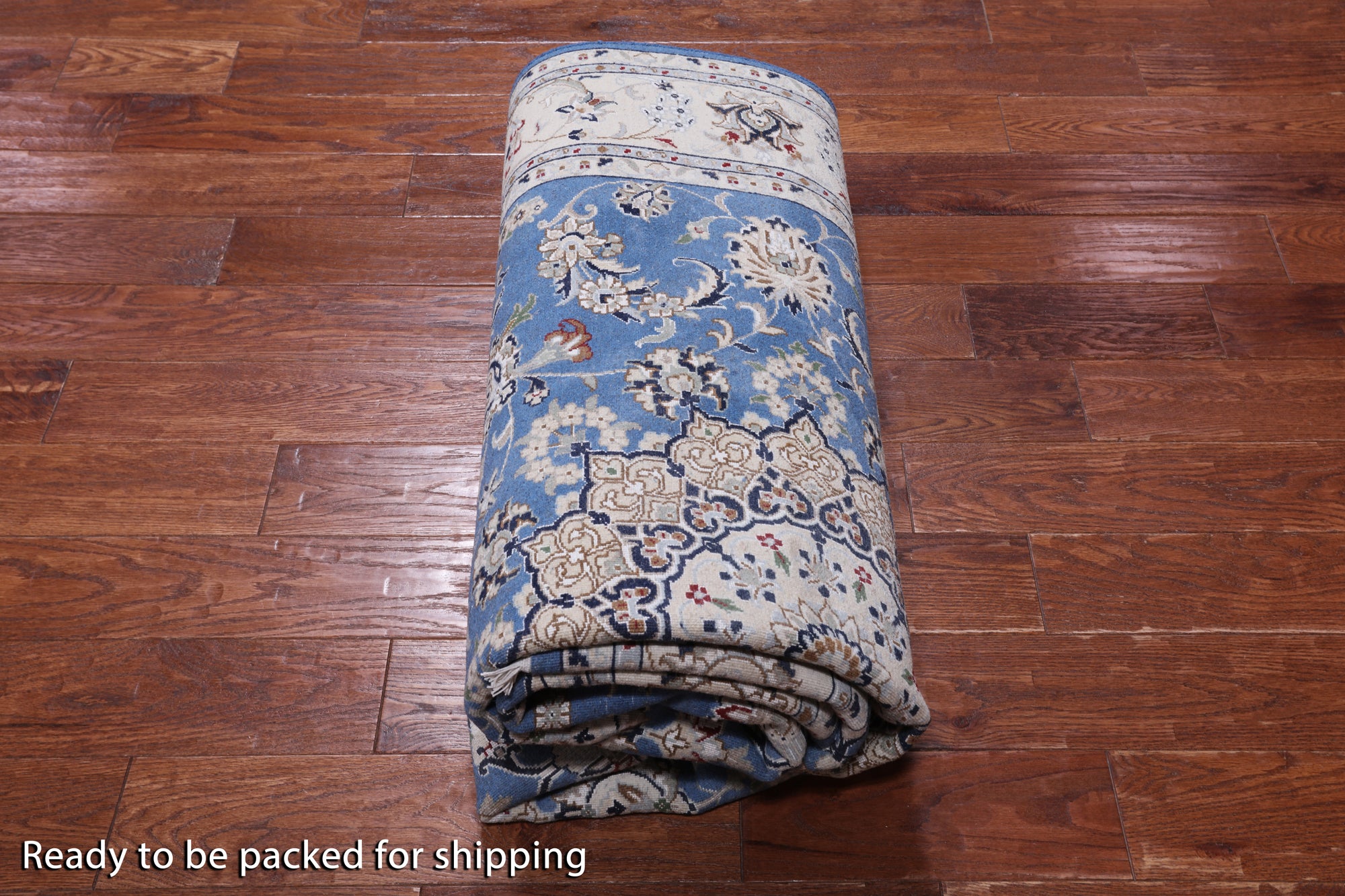 Persian Nain Handmade Wool & Silk Rug - 5' 10" X 9' 0"
