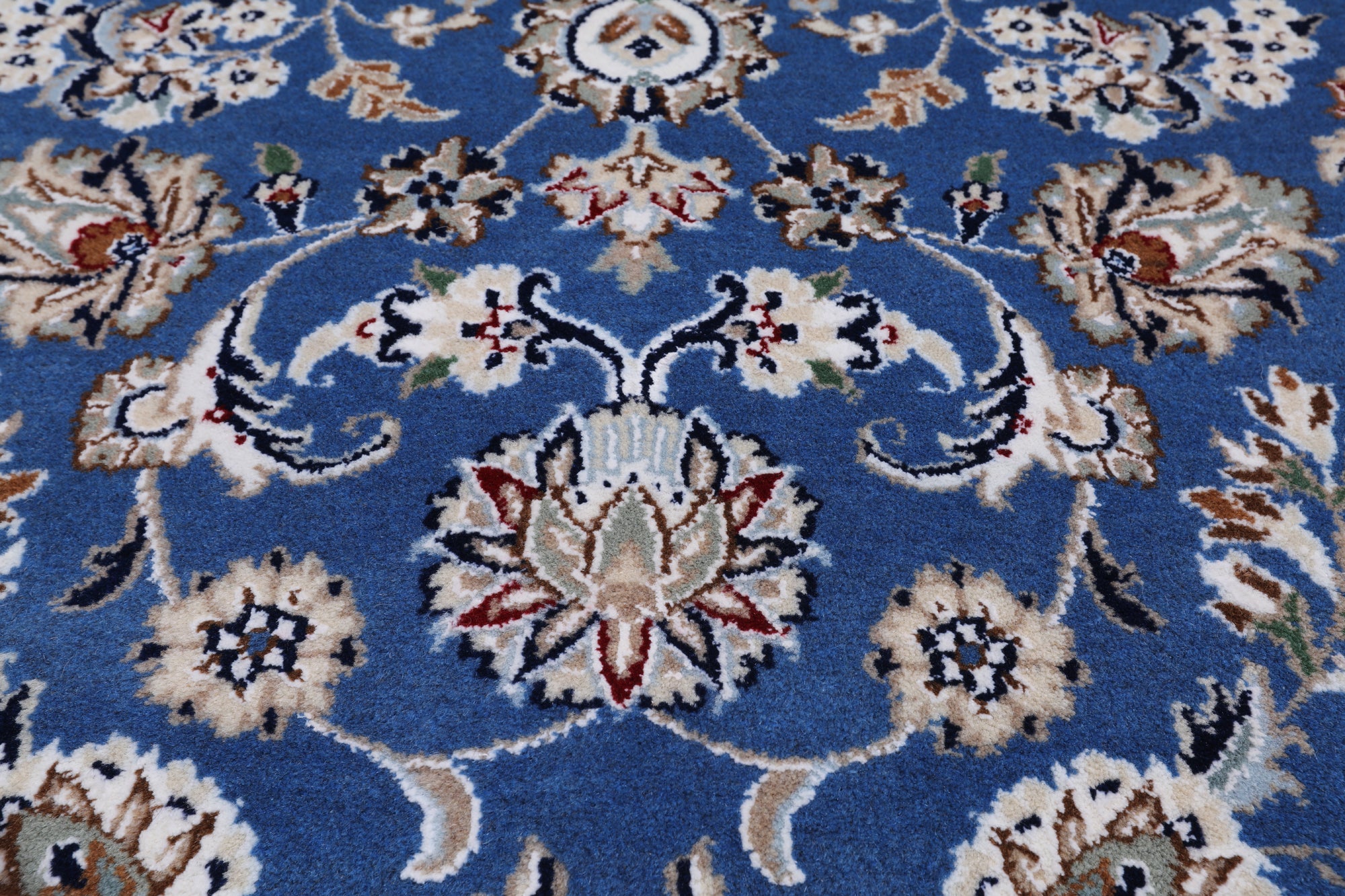 Persian Nain Handmade Wool & Silk Rug - 5' 10" X 9' 0"
