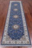 Persian Nain Hand Knotted Wool & Silk Rug - 2' 8" X 10' 1"