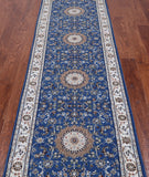 Persian Nain Hand Knotted Wool & Silk Rug - 2' 8" X 10' 1"