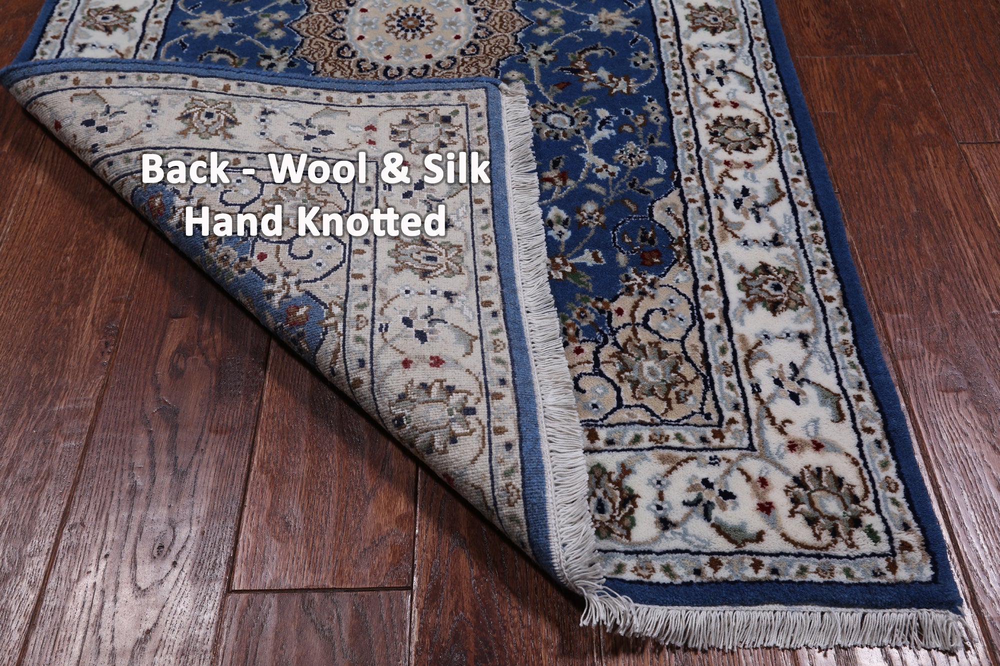 Persian Nain Hand Knotted Wool & Silk Rug - 2' 8" X 10' 1"