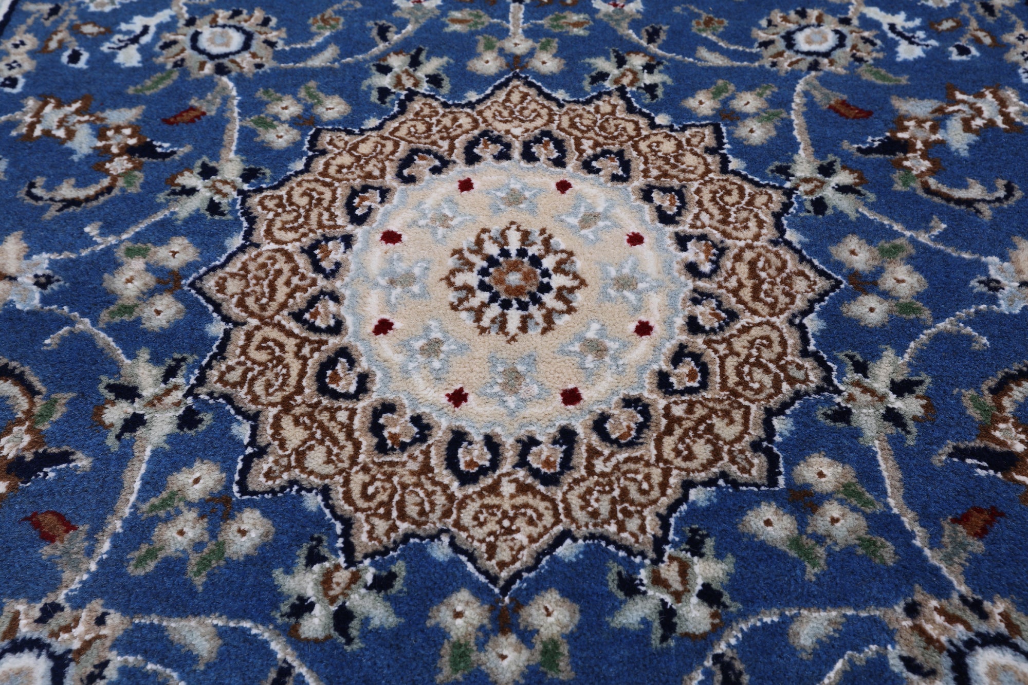 Persian Nain Hand Knotted Wool & Silk Rug - 2' 8" X 10' 1"