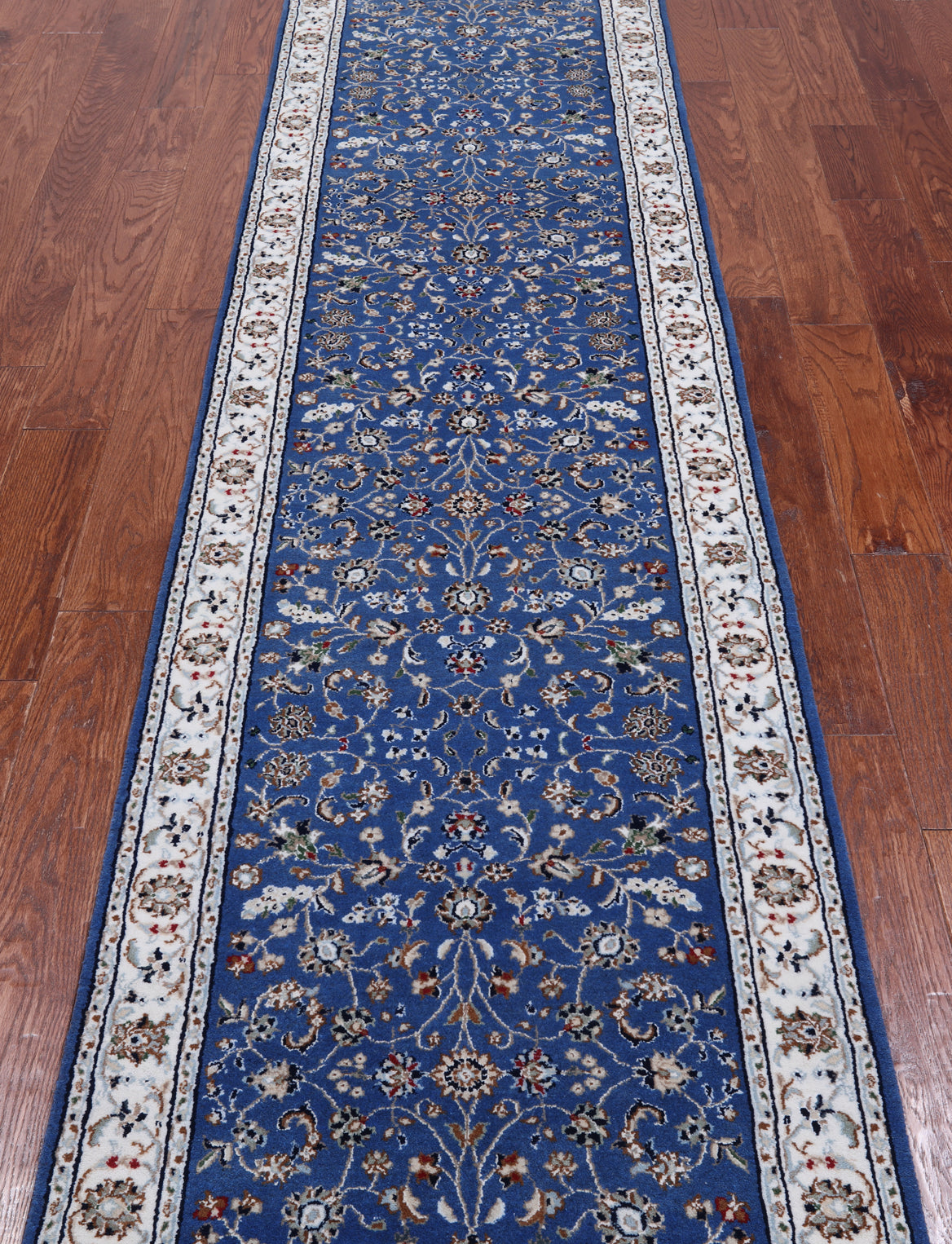 Persian Nain Hand Knotted Wool & Silk Rug - 2' 8" X 12' 1"
