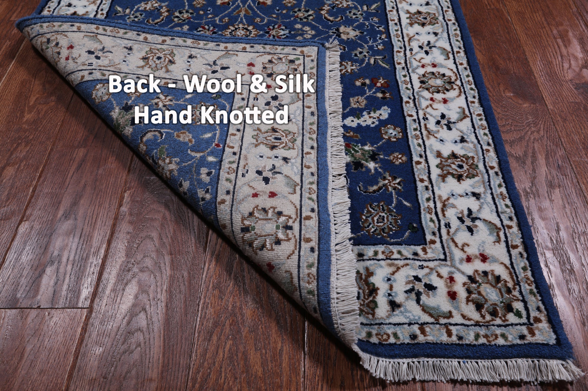 Persian Nain Hand Knotted Wool & Silk Rug - 2' 8" X 12' 1"