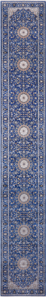 Persian Nain Hand Knotted Wool & Silk Rug - 2' 9" X 18' 2"