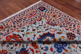 Grey Persian Tabriz Handmade Wool & Silk Rug - 8' 10" X 12' 0"