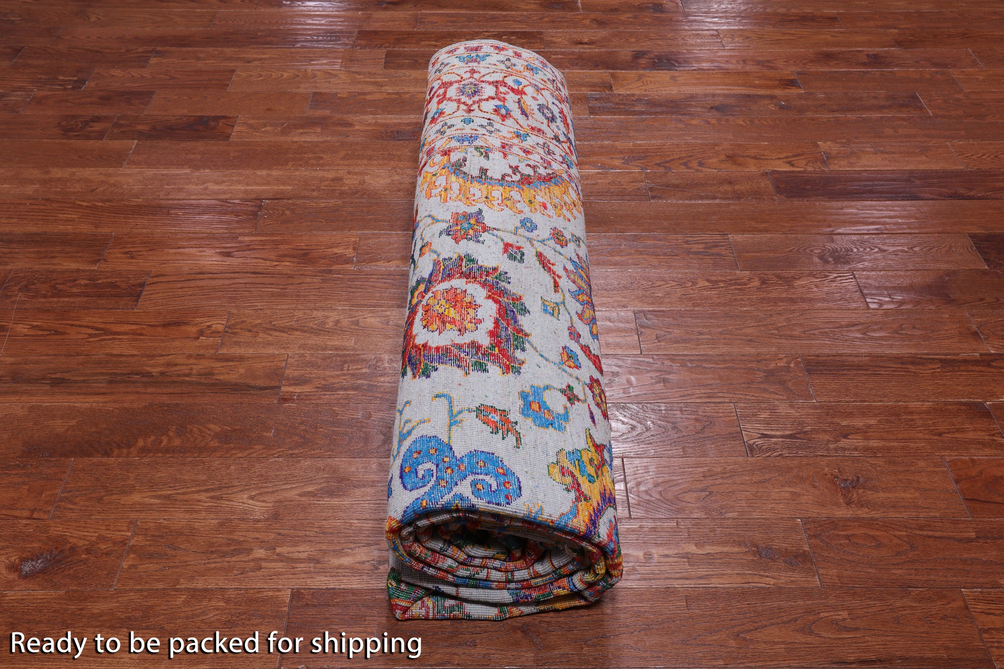 Grey Persian Tabriz Handmade Wool & Silk Rug - 8' 10" X 12' 0"