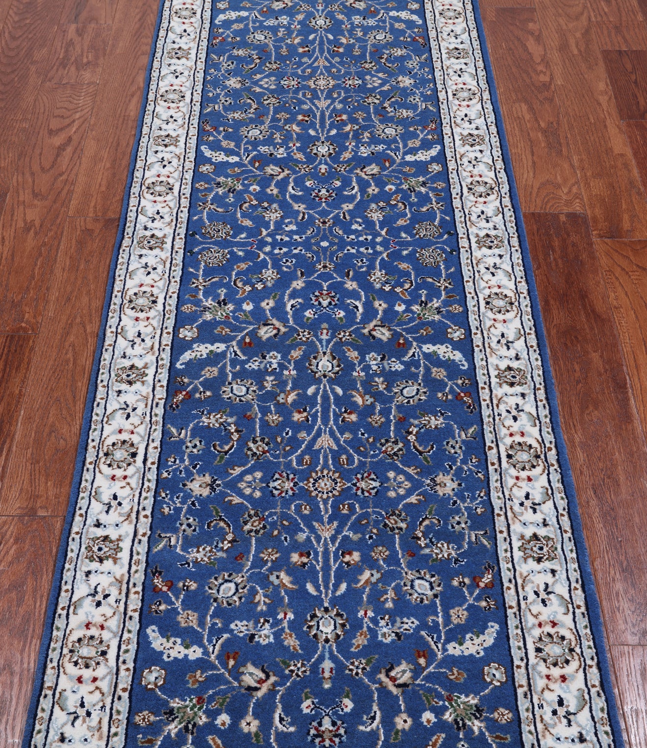 Persian Nain Handmade Wool & Silk Rug - 2' 7" X 8' 2"