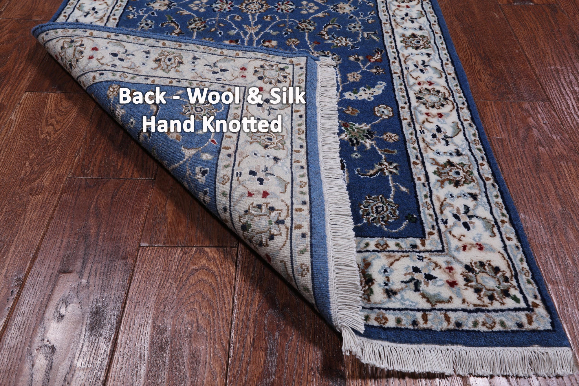 Persian Nain Handmade Wool & Silk Rug - 2' 7" X 8' 2"