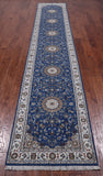Persian Nain Hand Knotted Wool & Silk Rug - 2' 6" X 14' 0"