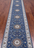 Persian Nain Hand Knotted Wool & Silk Rug - 2' 6" X 14' 0"