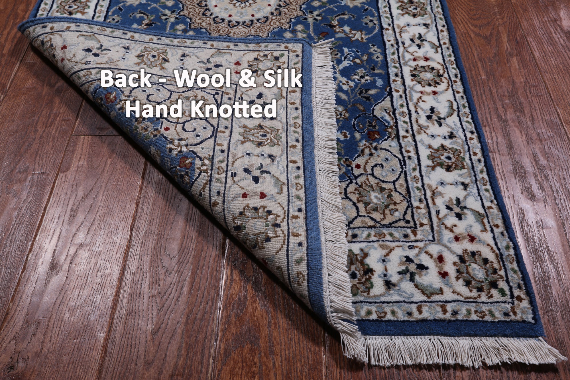 Persian Nain Hand Knotted Wool & Silk Rug - 2' 6" X 14' 0"