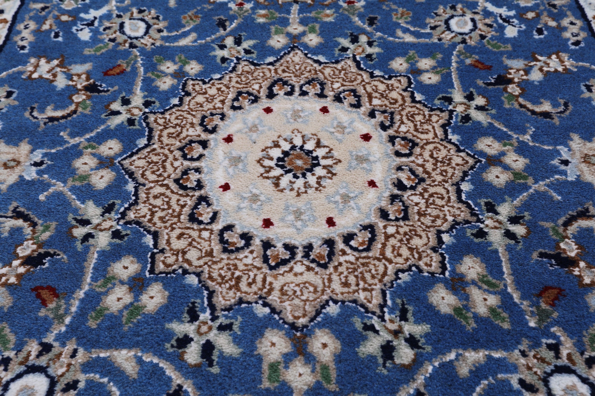 Persian Nain Hand Knotted Wool & Silk Rug - 2' 6" X 14' 0"