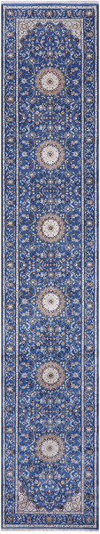 Persian Nain Hand Knotted Wool & Silk Rug - 2' 7" X 14' 0"
