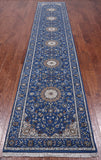 Persian Nain Hand Knotted Wool & Silk Rug - 2' 7" X 14' 0"