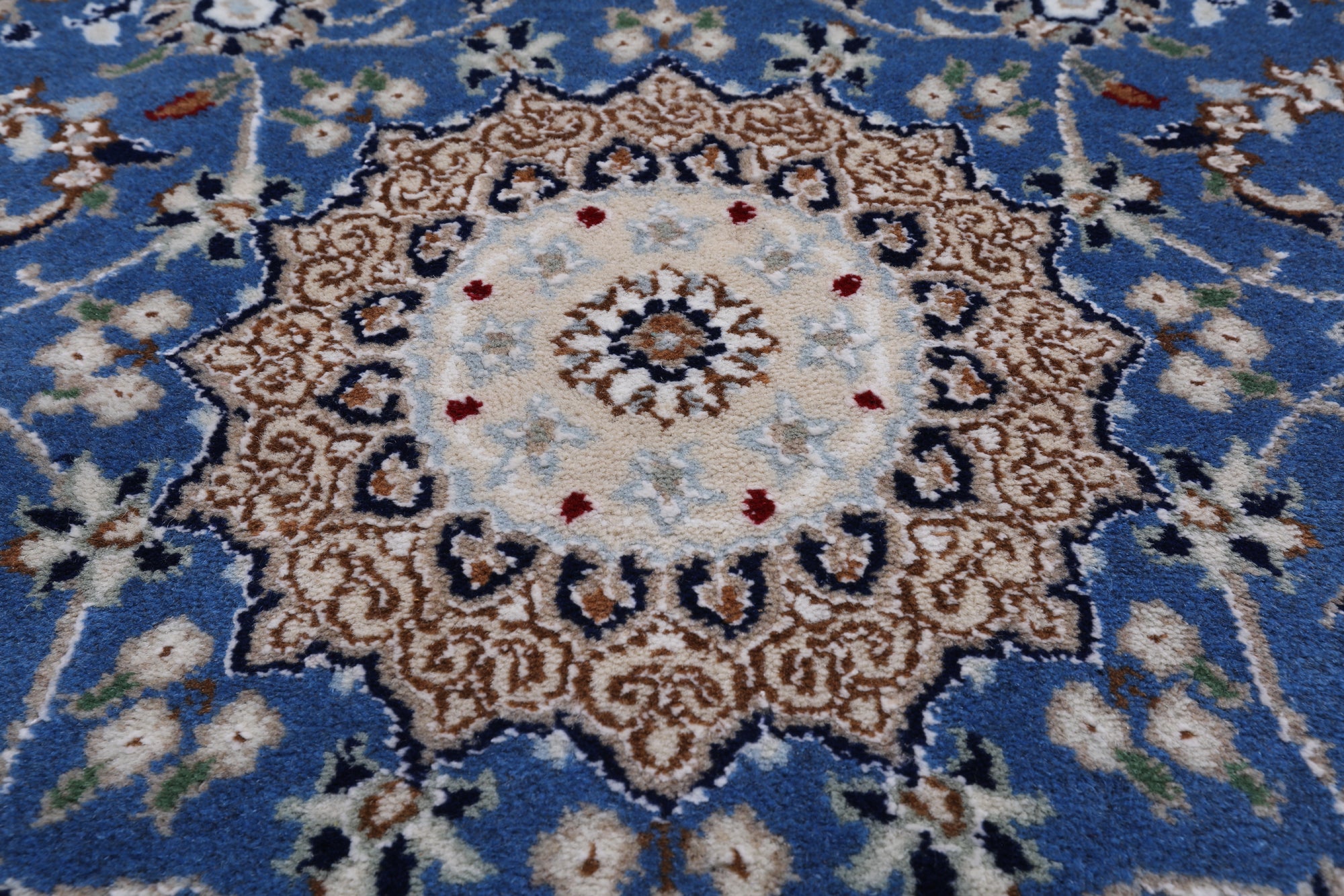 Persian Nain Hand Knotted Wool & Silk Rug - 2' 7" X 14' 0"