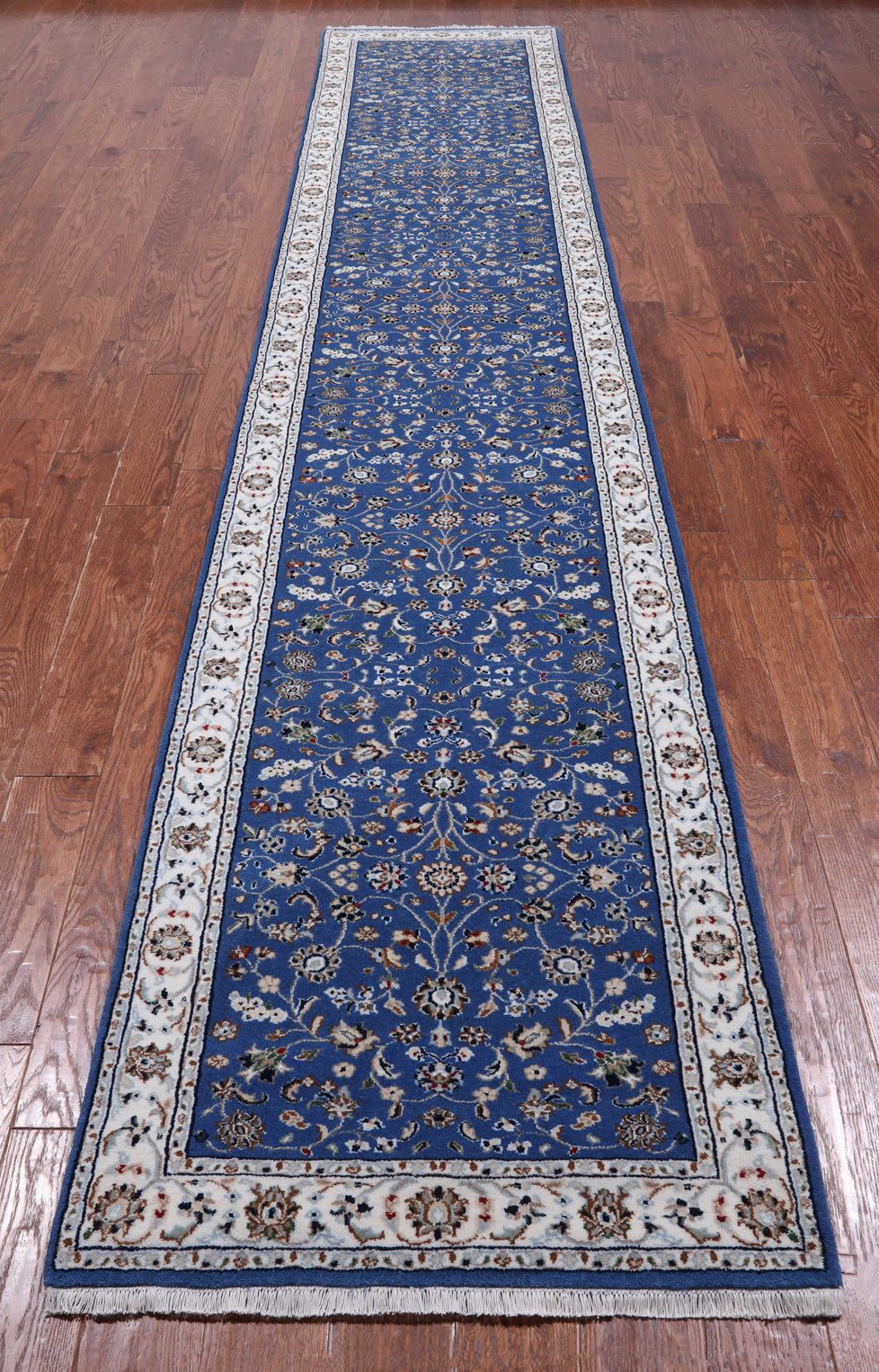 Persian Nain Handmade Wool & Silk Rug - 2' 9" X 14' 7"