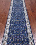 Persian Nain Handmade Wool & Silk Rug - 2' 9" X 14' 7"