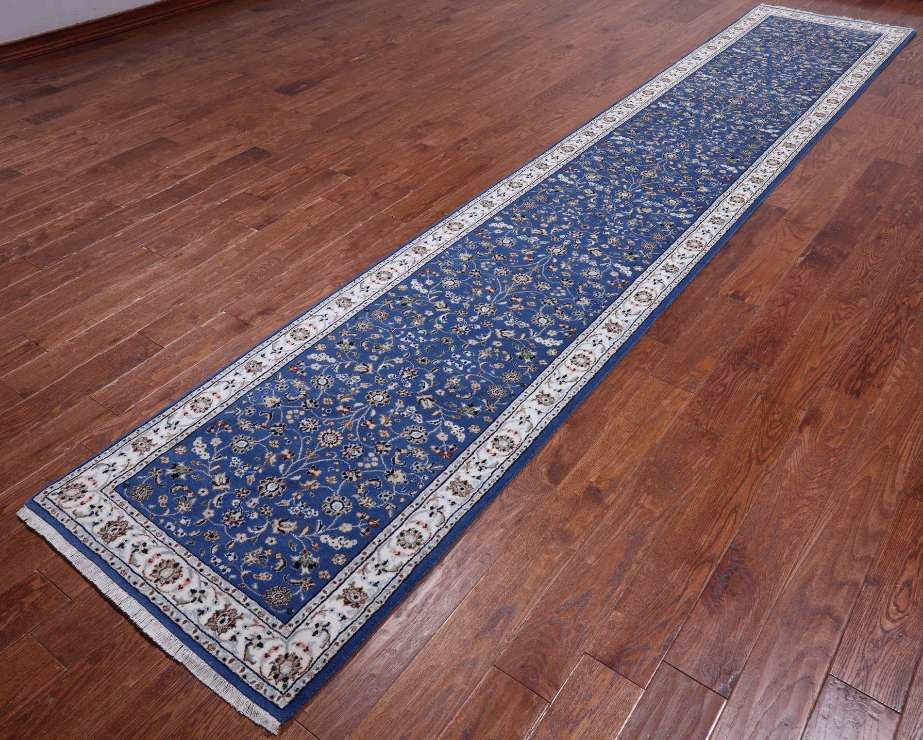 Persian Nain Handmade Wool & Silk Rug - 2' 9" X 14' 7"