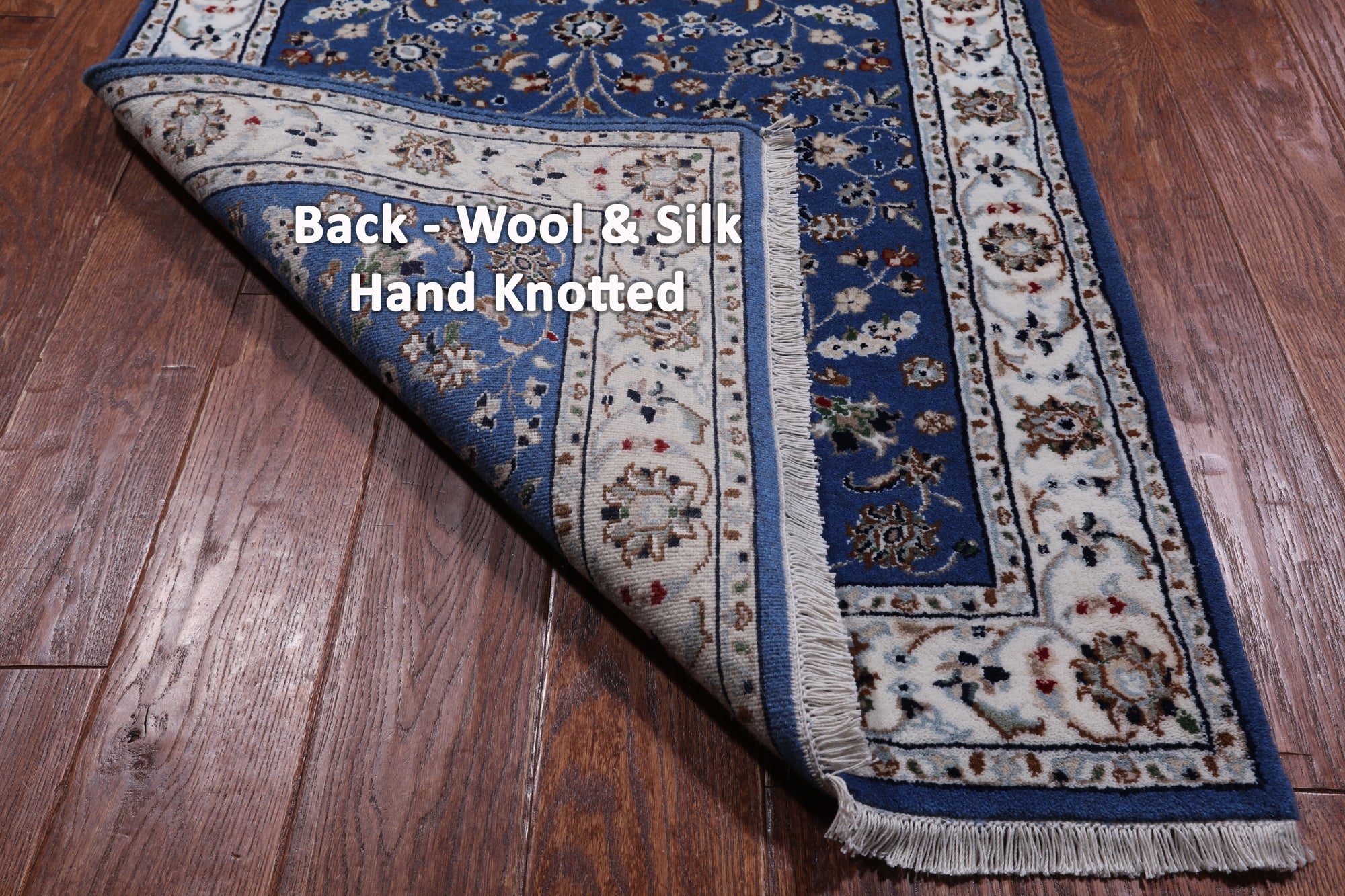 Persian Nain Handmade Wool & Silk Rug - 2' 9" X 14' 7"