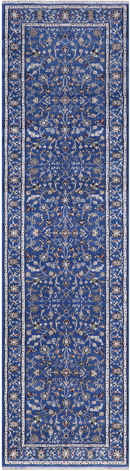 Persian Nain Handmade Wool & Silk Rug - 2' 9" X 10' 1"