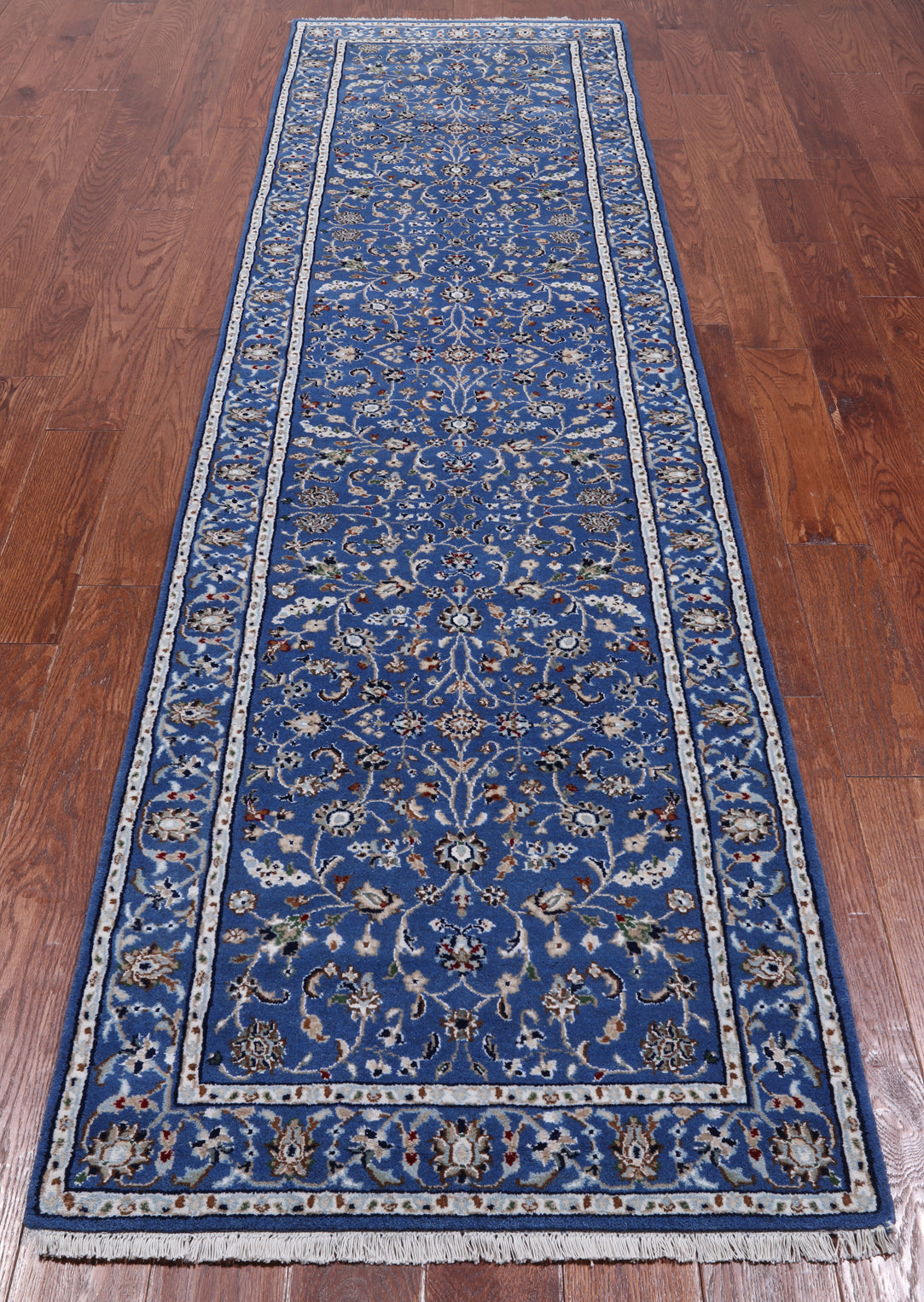Persian Nain Handmade Wool & Silk Rug - 2' 9" X 10' 1"