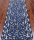 Persian Nain Handmade Wool & Silk Rug - 2' 9" X 10' 1"