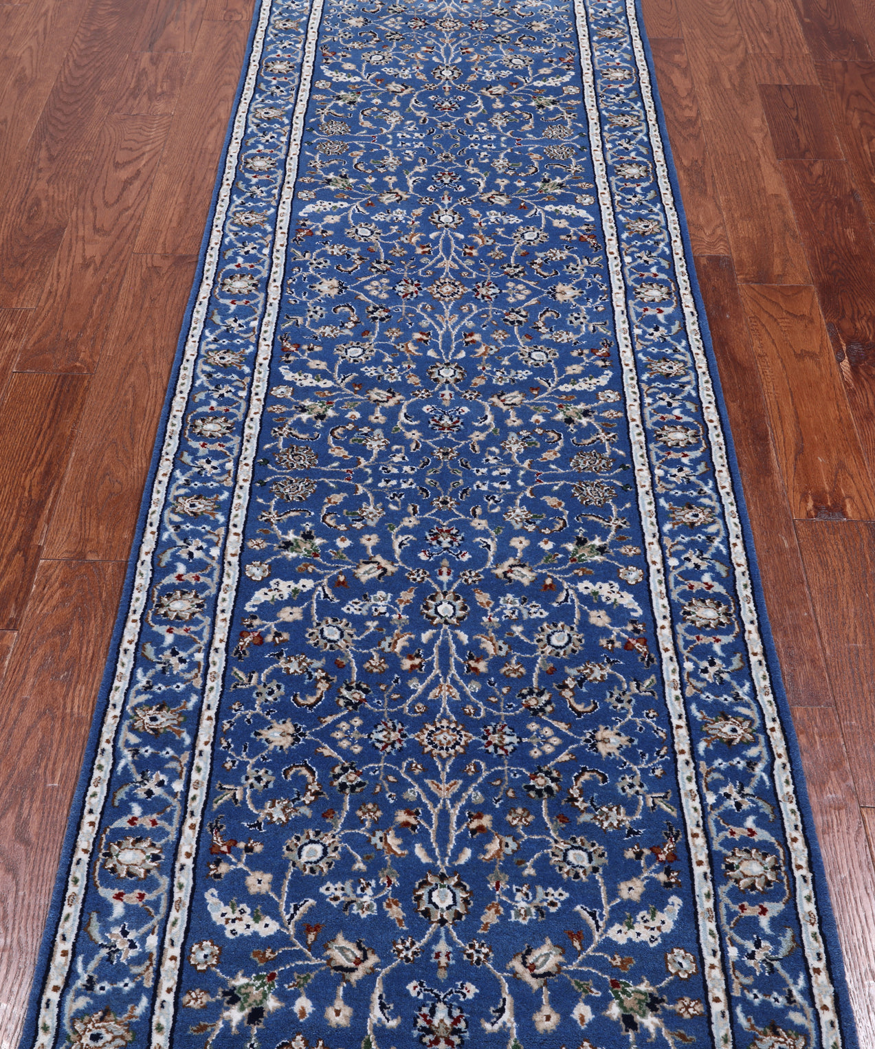 Persian Nain Handmade Wool & Silk Rug - 2' 9" X 10' 1"