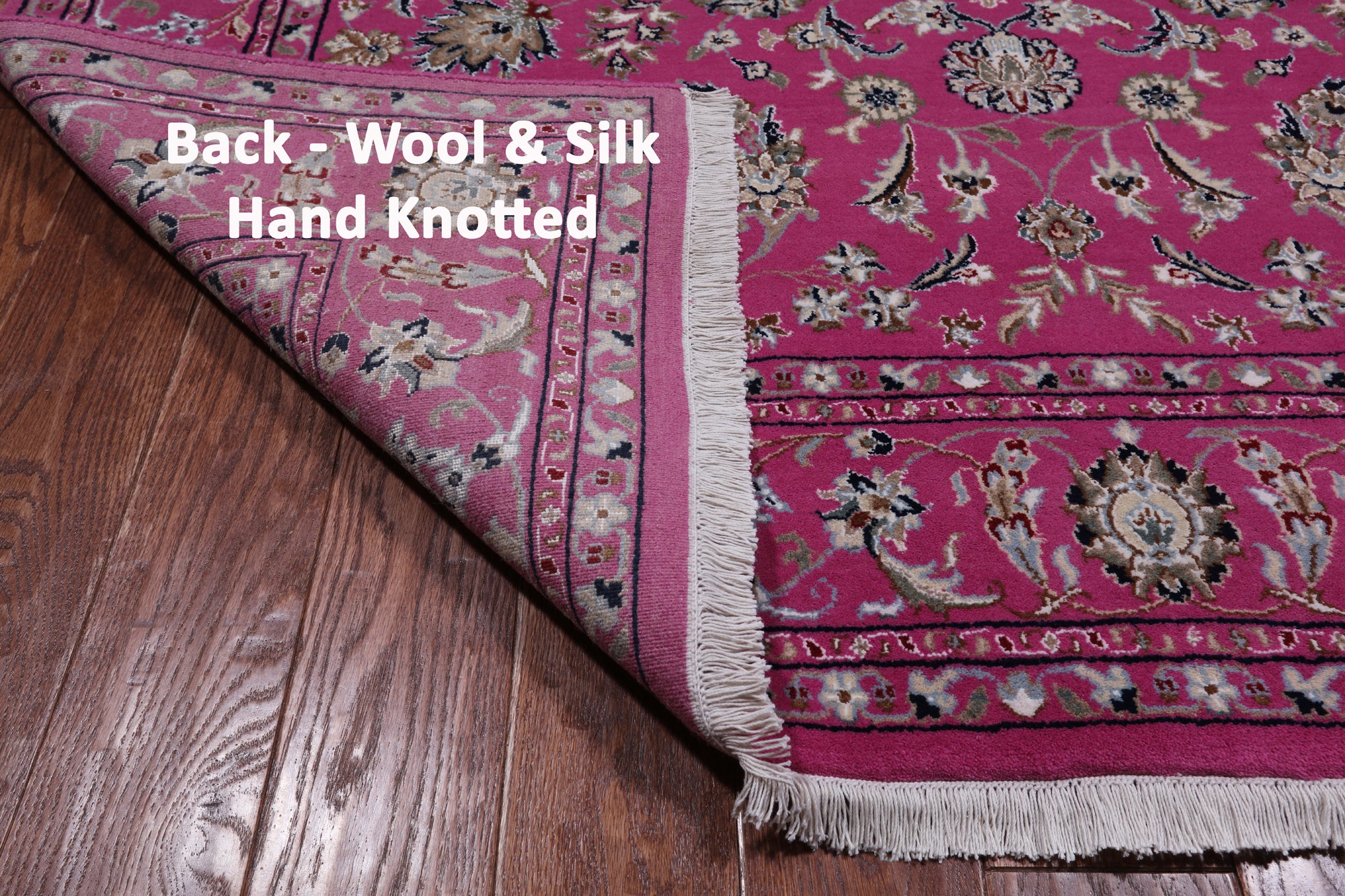Persian Nain Hand Knotted Wool & Silk Rug - 5' 11" X 9' 1"