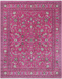 Persian Nain Hand Knotted Wool & Silk Rug - 8' 1" X 10' 2"
