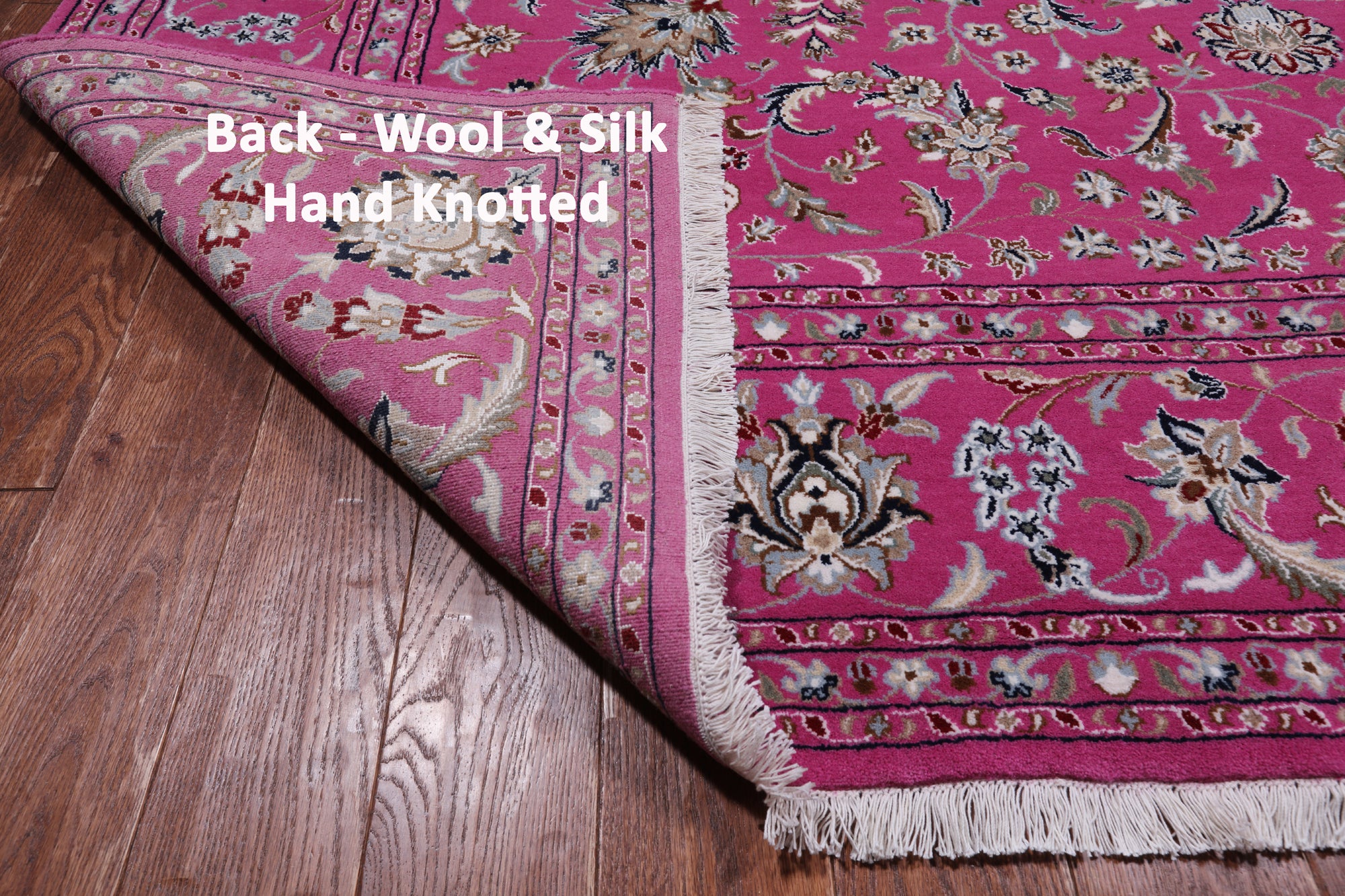 Persian Nain Hand Knotted Wool & Silk Rug - 8' 1" X 10' 2"