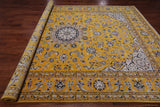 Persian Nain Hand Knotted Wool & Silk Rug - 9' 2" X 12' 2"