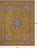 Persian Nain Hand Knotted Wool & Silk Rug - 9' 2" X 12' 2"
