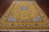 Persian Nain Hand Knotted Wool & Silk Rug - 9' 2" X 12' 2"